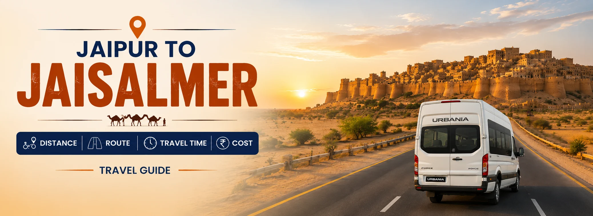 jaipur to jaisalmer distance